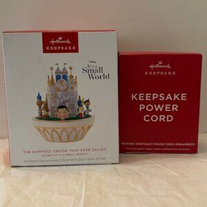 2024 Its A Small World Happiest Cruise Disney Hallmark Keepsake Ornament & Cord